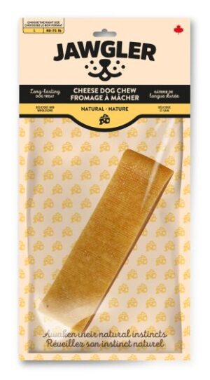 JAWGLER CHEESE DOG CHEW NATURAL LARGE 130G