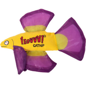 YEOWWW CATNIP BETTA FISH CAT TOY, PURPLE