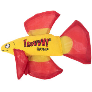 YEOWWW CATNIP BETTA FISH CAT TOY, RED