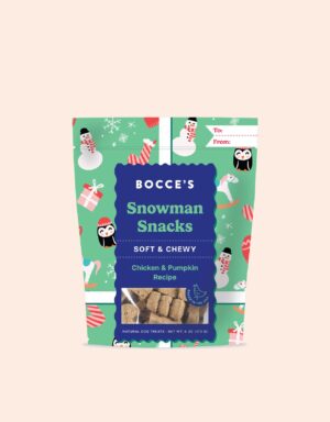 BOCCES BAKERY DOG TREATS SOFT & CHEWY SNOWMAN SNACKS