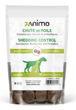 ZANIMO SHEDDING CONTROL FOR DOGS & CATS - MULTIVITAMINS & PREBIOTICS 10 TABLETS