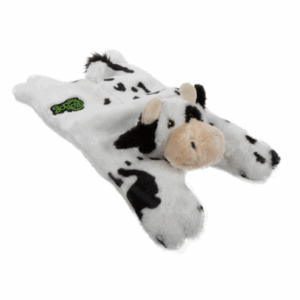 GO DOG BARNYARD BUDDIES FLATTIE DOG TOY COW SMALL