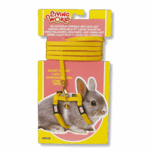 LW Dwarf Rabbit Harness & Lead - Yellow
