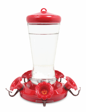 TALL GLASS HUMMINGBIRD FEEDER