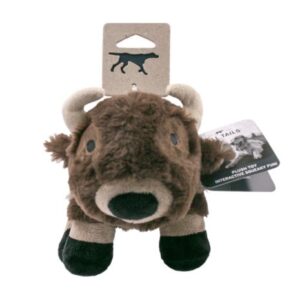 TALL TAILS DOG TOY PLUSH BUFFALO WITH SQUEAKER
