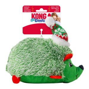 KONG HOLIDAY DOG TOY COMFORT HEDGEHUG ASSORTED MEDIUM