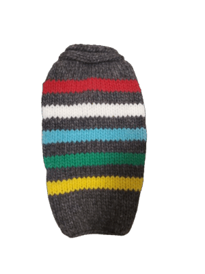 SWEATER, CLASSIC CHARCOAL STRIPE LRG