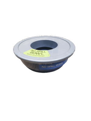 BOWL, NO SPILL BLUE PLASTIC