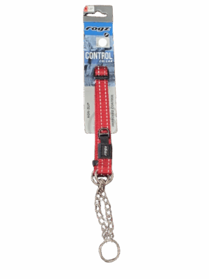 Collar - Fanbelt Half-Ck 30-56cm Red