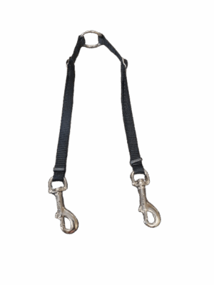 COUPLER, 2 DOG BLACK 3/8"