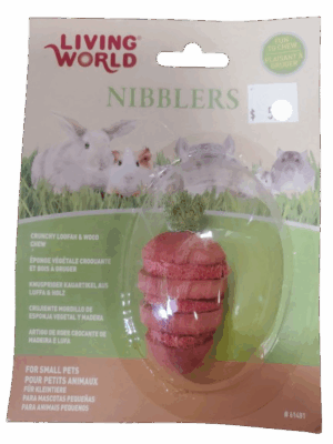 LW Nibblers - Wood/Loofah Chew/Strawberry