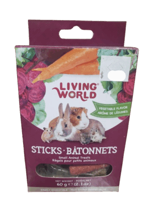 LW SMALL ANIMAL STICKS, VEGETABLE   60G