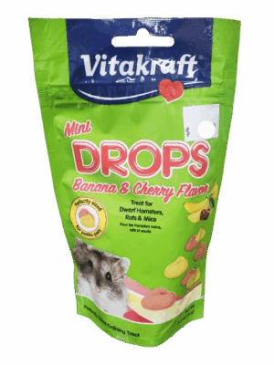 VITAKRAFT BANANA/CHERRY DROPS  2.5OZ