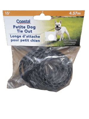 Titan Poly Tie Out-Blk 5/32x15'