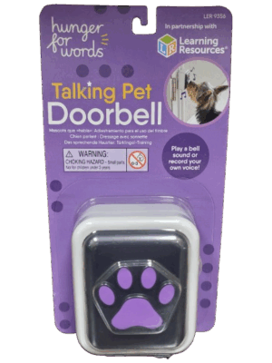 HUNGER FOR WORDS TALKING PET DOOR BELL