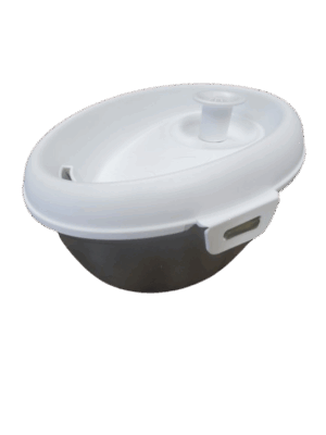 H2O CAT FOUNTAIN 1.2L BLACK AND WHITE