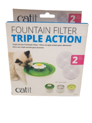 Catit 2.0 Triple Action Fountain Filter 2pk