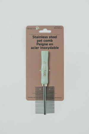 DEXYPAWS STAINLESS STEEL DOUBLE DETANGLING COMB