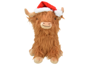 MULTIPET HOLIDAY DOG TOY HIGHLAND COW SHAGGY 8"