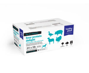 HEALTHY PAWS BIG BOX DINNER FOUR PROTEIN DELIGHT 24LB