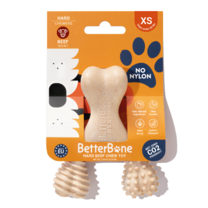 BETTERBONE WISHBONE MINI DOG HARD DENSITY CHEW TOY BEEF