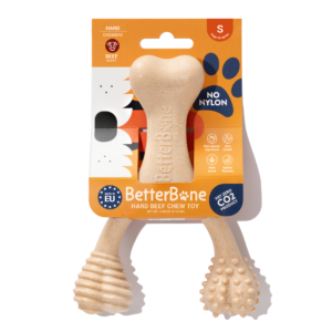 BETTERBONE WISHBONE SMALL DOG HARD DENSITY CHEW TOY BEEF