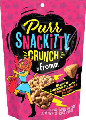 FROMM PURRSNACKITTY CRUNCH SLAP'N CHICKEN FLAVOR CAT TREATS 3OZ