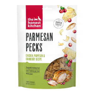 THE HONEST KITCHEN DOG TREATS 227G PARMESAN PECKS CHICKEN PARM & CRANBERRY