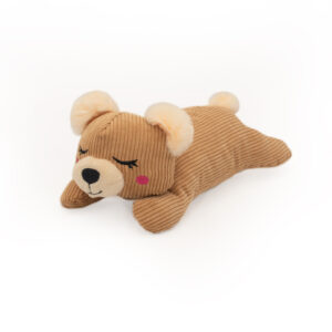 ZIPPY PAWS SNOOZIEZ DOG TOY WITH SHHHQUEAKER BEAR